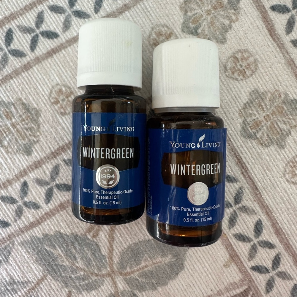 Young Living Wintergreen Essential Oil - Blue and White Packaging